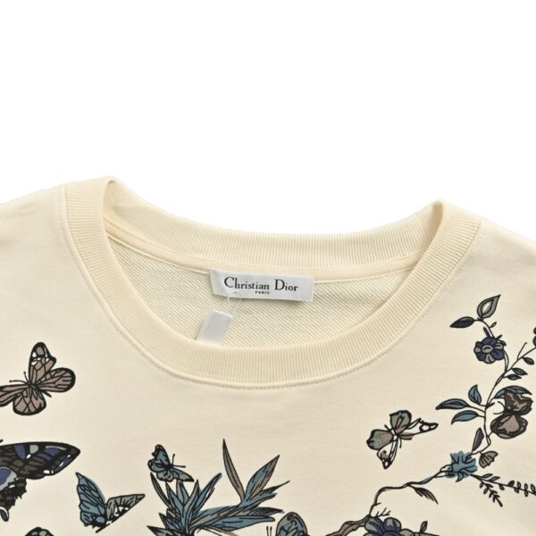 Dior 24Fw floral butterfly print sweatshirt
