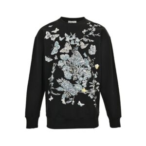 Dior 24Fw floral butterfly print sweatshirt