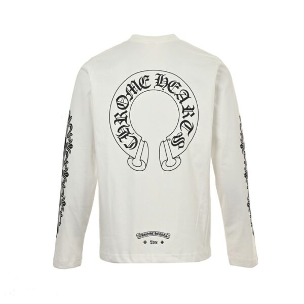 Chrome Hearts  24Fw horseshoe flower arm T-shirt