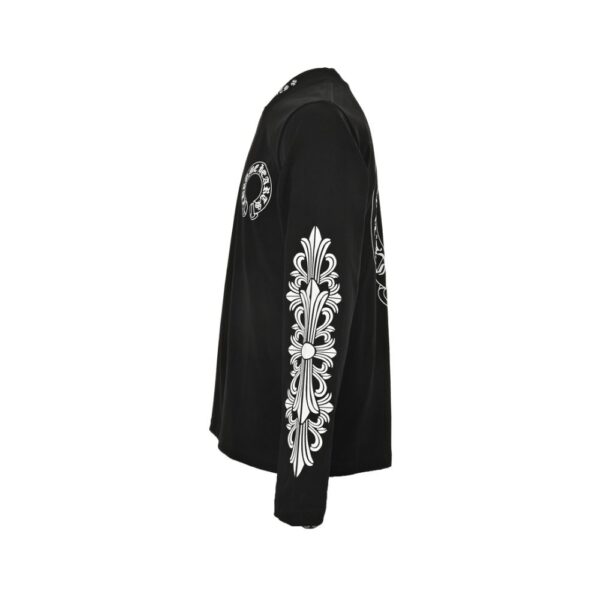 Chrome Hearts  24Fw horseshoe flower arm T-shirt