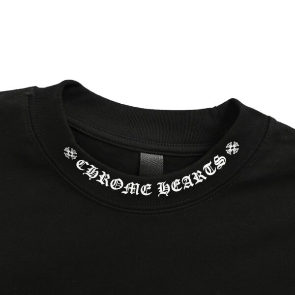 Chrome Hearts  24Fw horseshoe flower arm T-shirt