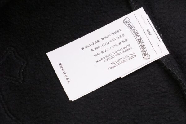 Chrome Hearts  23Fw Cross Leather Logo Sweatshirt