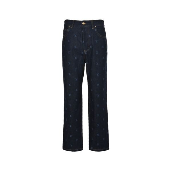 Louis Vuitton Denim jeans with monogram embroidery