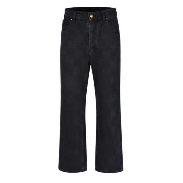 Louis Vuitton Dark checkerboard straight jeans