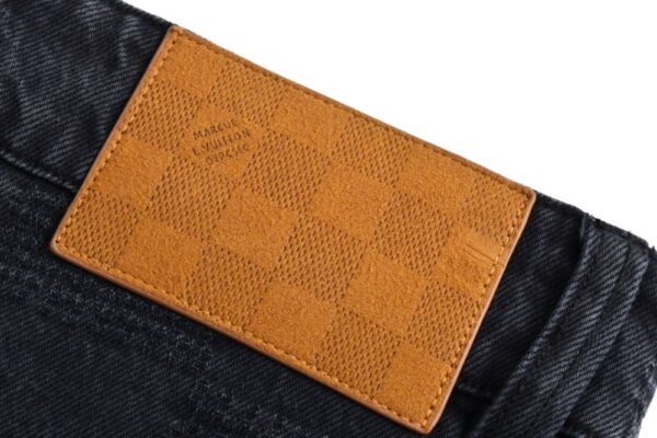 Louis Vuitton Dark checkerboard straight jeans