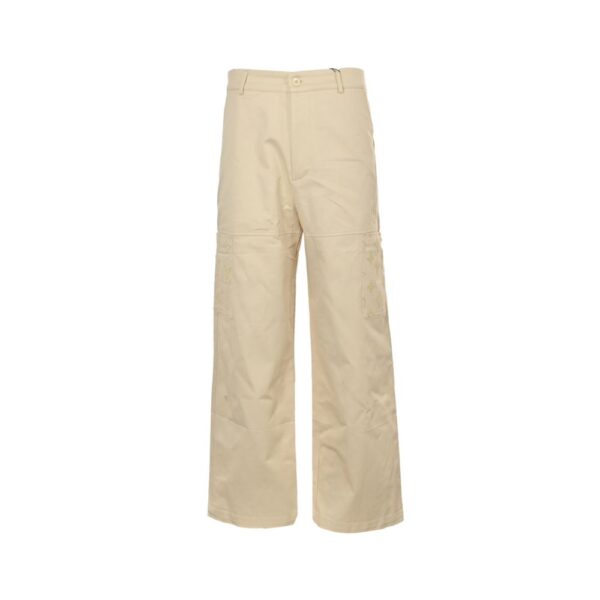 Louis Vuitton Old flower flocking patchwork jeans
