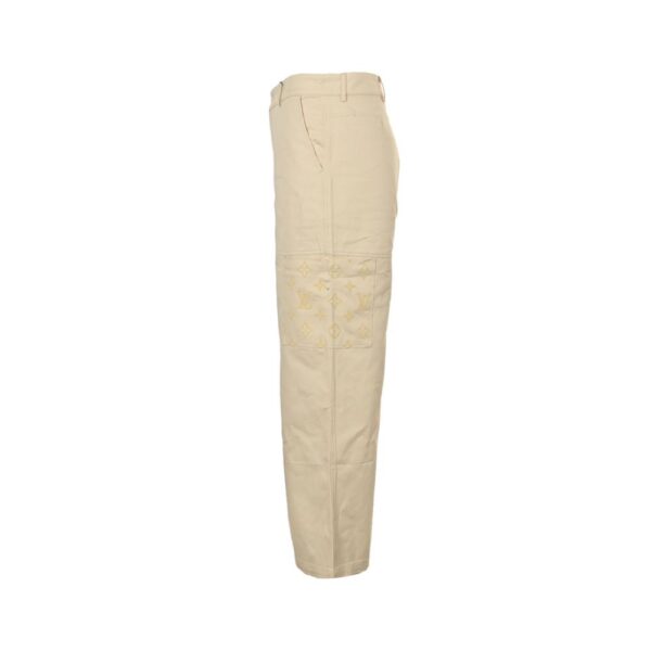 Louis Vuitton Old flower flocking patchwork jeans