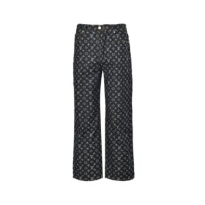 Louis Vuitton Heavy-duty jacquard pearl button straight jeans