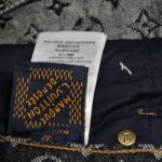 Louis Vuitton Heavy-duty jacquard pearl button straight jeans