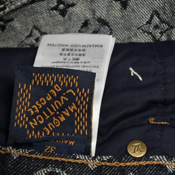 Louis Vuitton Heavy-duty jacquard pearl button straight jeans