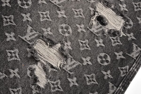 Louis Vuitton Little Red Destroyed Jacquard Jeans