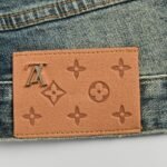 Louis Vuitton Pumpkin embroidered jeans