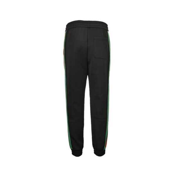 Gucci Red and green jacquard webbing trousers