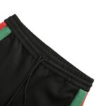 Gucci Red and green jacquard webbing trousers