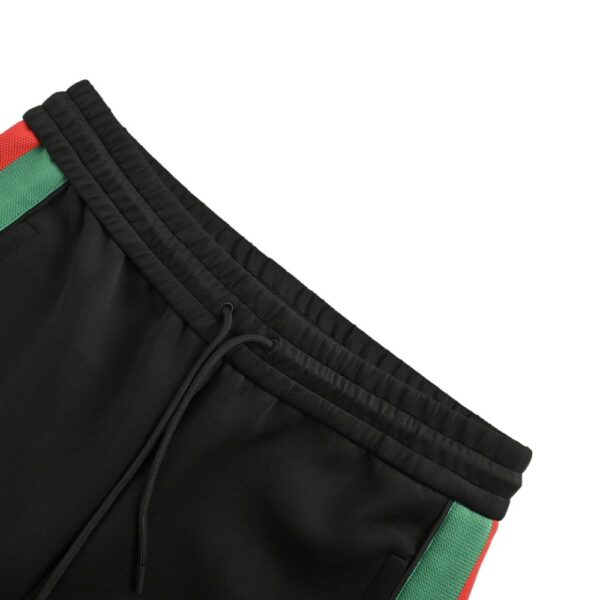 Gucci Red and green jacquard webbing trousers