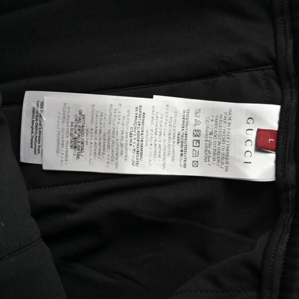 Gucci Red and green jacquard webbing trousers