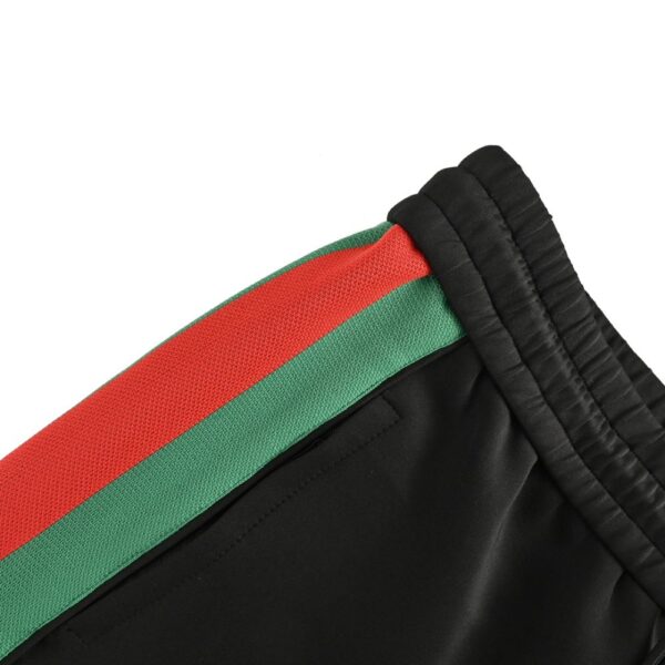 Gucci Red and green jacquard webbing trousers