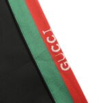 Gucci Red and green jacquard webbing trousers