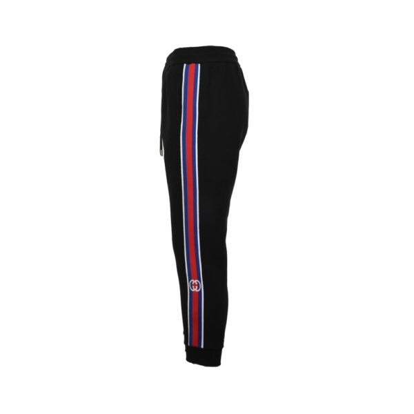 Gucci GG tricolor stripe striped webbing colorblock trousers