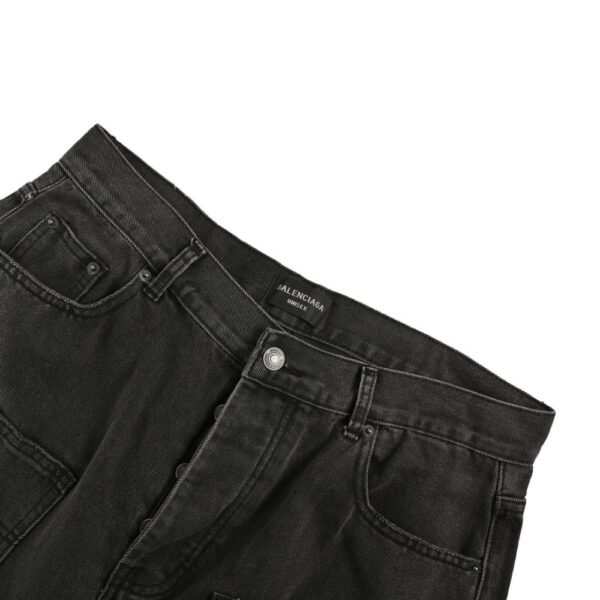 Balenciaga 24Fw Reverse Pocket Destroyed Jeans