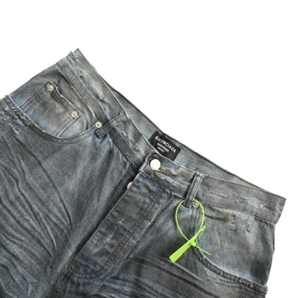 Balenciaga Hidden Dye Dirty Ripped Jeans