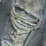 Balenciaga Hidden Dye Dirty Ripped Jeans