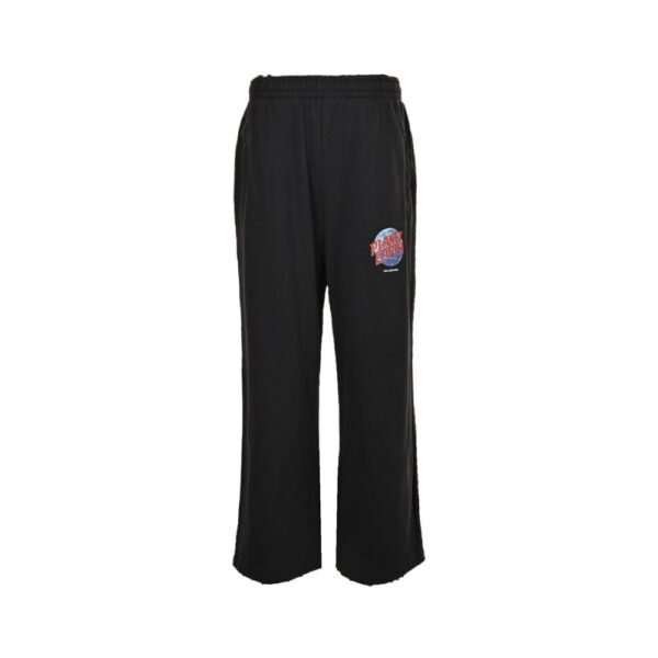 Balenciaga Earth print washed distressed trousers