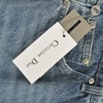 Dior 24Fw Floral Embroidery Letter Washed Jeans