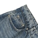 Dior 24Fw Floral Embroidery Letter Washed Jeans