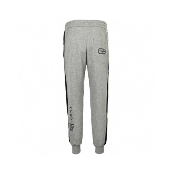 Dior 24Fw Silver Logo Embroidered Trousers