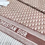 Dior Bookmark Cashmere Scarf Navy Toffee color