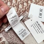 Dior Bookmark Cashmere Scarf Navy Toffee color