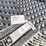 Dior Bookmark Cashmere Scarf Navy Blue