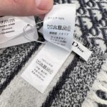 Dior Bookmark Cashmere Scarf Navy Blue