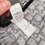 Dior Scarf Wool and Silk Blend Double Face Scarf Black