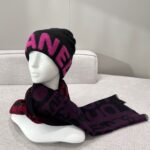 Chanel Gradient graffiti shawl Purple