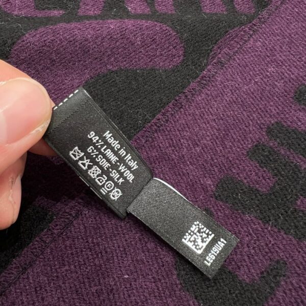 Chanel Gradient graffiti shawl Purple