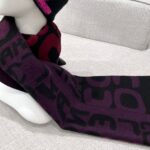 Chanel Gradient graffiti shawl Purple