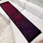 Chanel Gradient graffiti shawl Purple