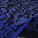 Chanel Gradient graffiti shawl Blue