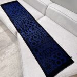 Chanel Gradient graffiti shawl Blue