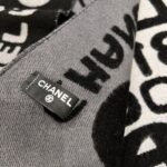 Chanel Gradient graffiti shawl Black Grey