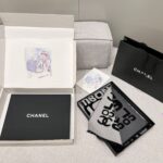 Chanel Gradient graffiti shawl Black Grey