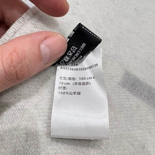 Chanel Stitched Large Logo Shawl Pink Grey