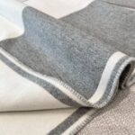 Chanel Grey and white symmetrical shawl