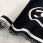 Chanel Black and white symmetrical shawl
