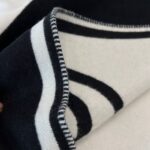 Chanel Black and white symmetrical shawl