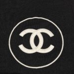 Chanel Scarf Silk Cashmere Shawl Black