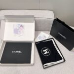 Chanel Scarf Silk Cashmere Shawl Black