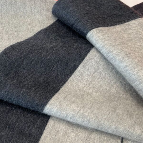 Hermes Cashmere scarf navy blue/grey